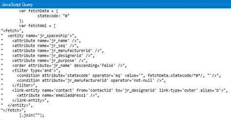 Using fetchXml with .